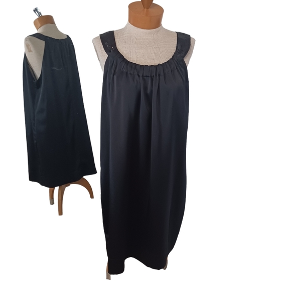 Size Large Calvin Klein Women’s Cocktail Dress Formal Sequined Satin Black - Picture 1 of 10